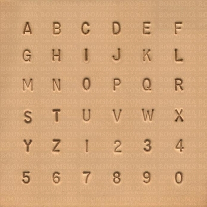 Alphabet- and number set 6 a 7 mm, slim letter (per set) - pict. 1