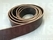Belts/strips of veg-tanned leather sides chocolate Brown - pict. 2