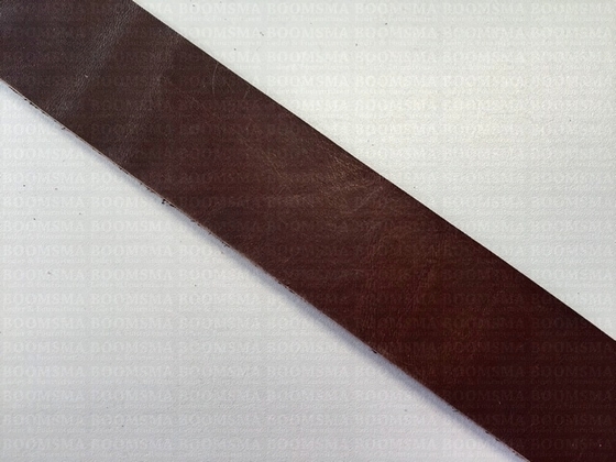 Belts/strips of veg-tanned leather sides chocolate Brown dark brown - pict. 1