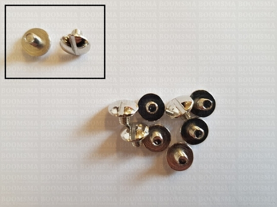 Button studs Short screws for button studs - 4 mm long (10 pieces) - pict. 2