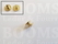 Chicago screws gold nr. 1   A= screw-head Ø 10 mm, B= screw-tube length 3,5 mm, C= Ø 5 mm  (per 10 pcs.) - pict. 3