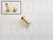 Chicago screws gold nr. 2   A= screw-head Ø 10 mm, B= screw-tube length 15 mm, C= Ø 5 mm  (per 10 pcs.) - pict. 3