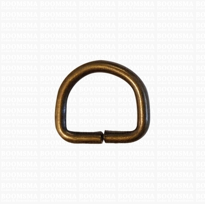 D-ring unwelded antique brass plated 10 mm - pict. 1