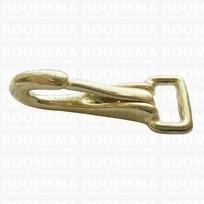 Halter snap solid brass gold eye 16 mm (65 mm total length) (ea)
