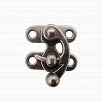 Hook-eye lock antique/mat silver  haak-oog klein (2,5 × 3 cm) 