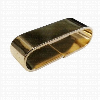 Keeper wide rounded gold feed-through 30 mm (per 10 pieces) - pict. 1