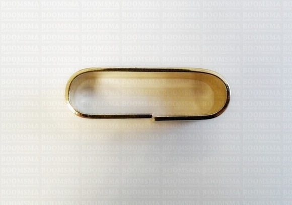 Keeper wide rounded gold feed-through 30 mm (per 10 pieces) - pict. 2
