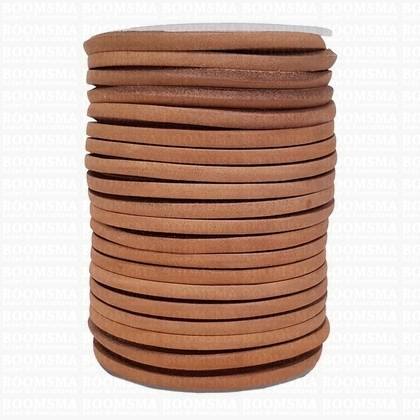 Leather bootlace roll naturel 4 mm, roll 25 meter (per roll) - pict. 2