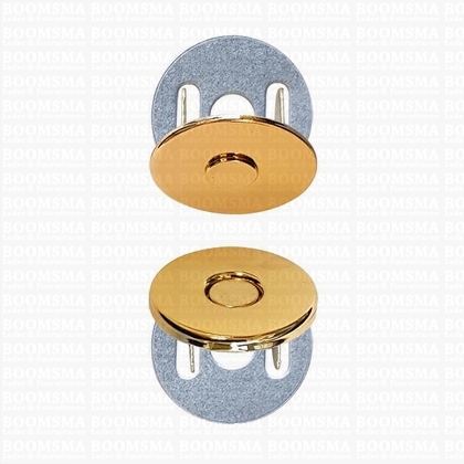 Magnetic lock thin gold Ø 18 mm, total thickness 2,5 mm (per 5) - pict. 1