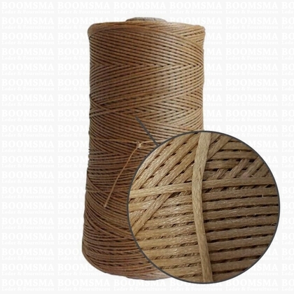 Neverstrand waxed nylon thread (6) 250 gram dark natural 250 gram approx. 600 meter, THIN (6) - pict. 2