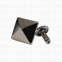 Rivet diamond/pyramid silver pyramid 12 × 12 mm, in short supply (per 10)