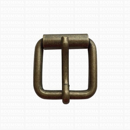 Roller buckle thick antique brass plated 25 mm rollerbuckle for belt - pict. 1