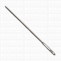 Sewing needle large with two holes silver 2 eyes