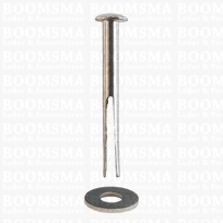Splitpin with washer length 20 mm head Ø 3,5 mmthickness 2 mm  colour: nickel (per 10)