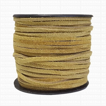 Suede lace yellow 3 mm wide, 25 meters (per rol) - pict. 1
