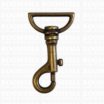 Bag swivel snap hook 30 mm belt antique brass plated belt 30 mm, length 68 mm (ea)