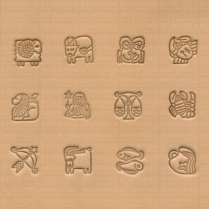 Zodiac stamp set assorti mini set 12,5 mm (per set) - pict. 1