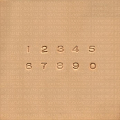 Alfabet of cijferset klein CIJFERS 6 á 7 mm (per set) - afb. 1