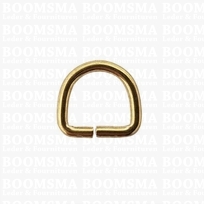 D-ring ongelast  goud 10 mm