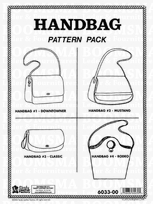 Handbag Pattern Pack 4 ontwerpen (The Classic, Downtowner, Mustang, and Rodeo) met gedetailleerde instructies