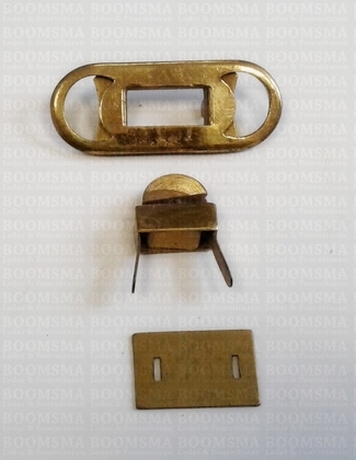 Tassloten OP=OP draaislot 4,8 cm  x 1,8 cm per stuk kleur: oud goud - afb. 4