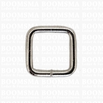 Vierkante ring gelast zilver 25 × 25 mm 