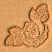 Leather stamp Rose (corner)