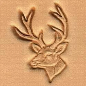 2D & 3D stamps horses & elk  deer head 8437 Length: 1.06 in. (26.99 mm) Width: 0.75 in. (19.05 mm) - pict. 1