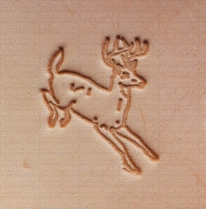 2D & 3D stamps horses & elk  deer (jumping) - pict. 1