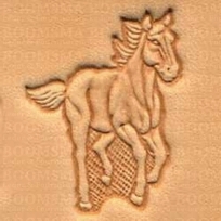 2D & 3D stamps horses & elk  horse (running)