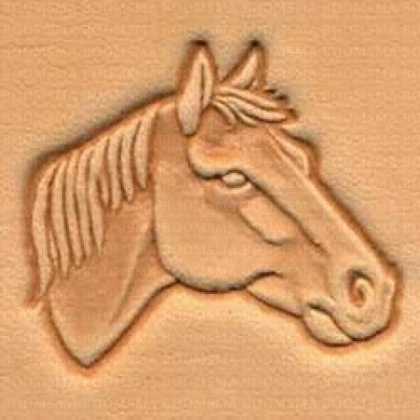 2D & 3D stamps horses & elk  Horses Head (looking right) - pict. 1