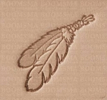 Leather stamp 2 Feathers
