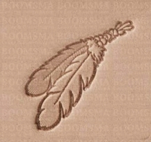 Leather stamp 2 Feathers