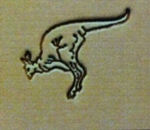 Leather Stamp kangaroo (jumping) - pict. 2