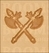 Leather stamp Crossed axes - pict. 1