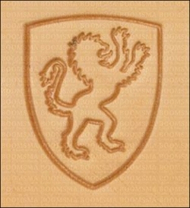 Leather stamp Lion on weaponshield - pict. 1