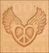 Leather stamp Peace with wings - pict. 1