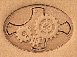 2D & 3D stamps Steam Punk oval mechanism
