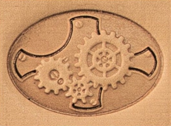 2D & 3D stamps Steam Punk oval mechanism - pict. 1