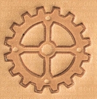 2D & 3D stamps Steam Punk gear with 4 spokes
