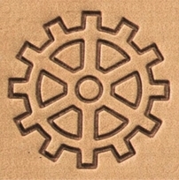2D & 3D stamps Steam Punk gear with 6 spokes