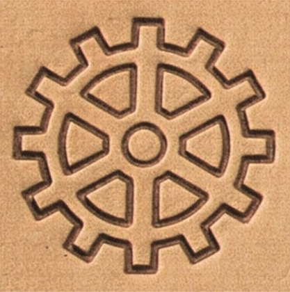 2D & 3D stamps Steam Punk gear with 6 spokes - pict. 1