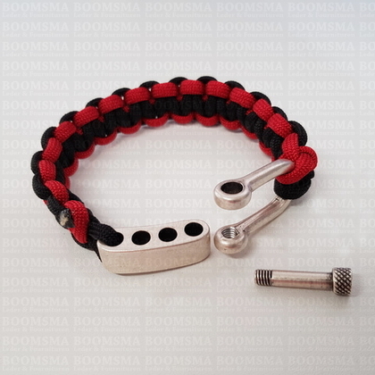 Adjustable D-shackle (paracord bracelet) colour: Old Silver (Nickel free) - pict. 3