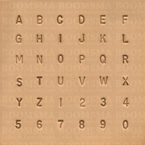 Alphabet- and number set 6 a 7 mm, slim letter (per set)