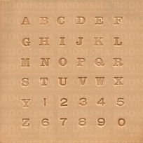 Alphabet- and number set 6 a 7 mm, thick (per set)