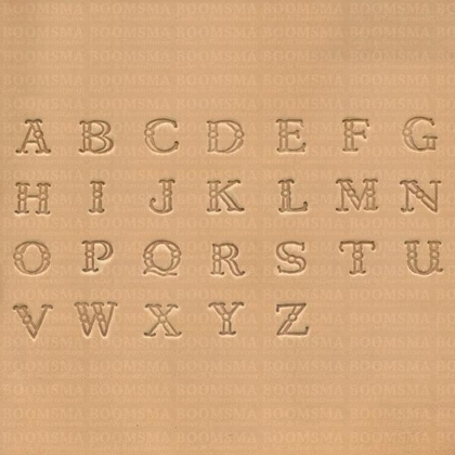 Open fancy small stamp set 9 mm, alphabet (per set) - pict. 1