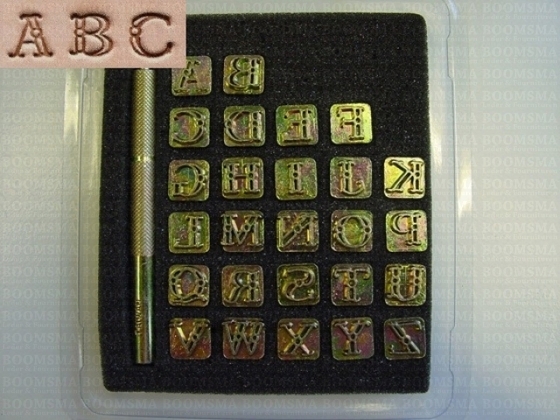 Open fancy small stamp set 9 mm, alphabet (per set) - pict. 2
