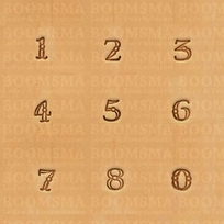 Open fancy small stamp set number set 9 mm (per set)