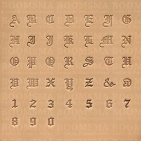 Alphabetset Old English small 6 a 7 mm (per set)