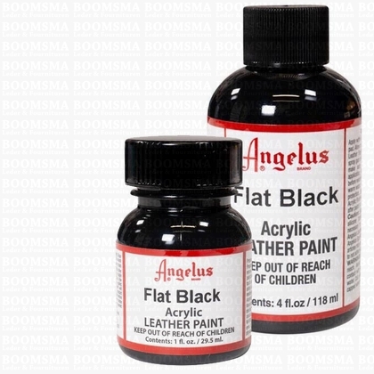 Angelus paintproducts Flat Black  Acrylic leather paint (Small bottle) - pict. 1
